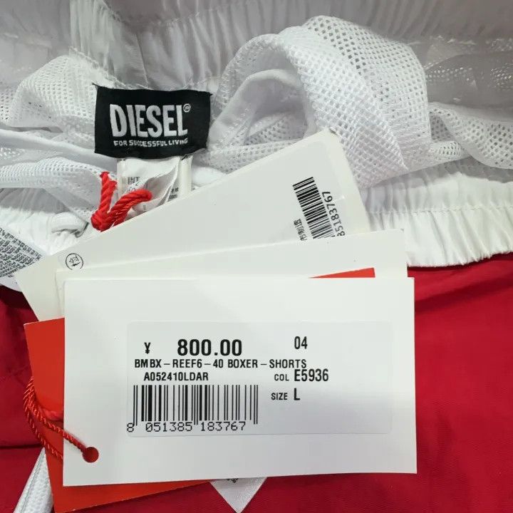Diesel Diesel Lightweight Striped Casual Shorts 0079 Size US 34 / EU 50 - 4 Thumbnail
