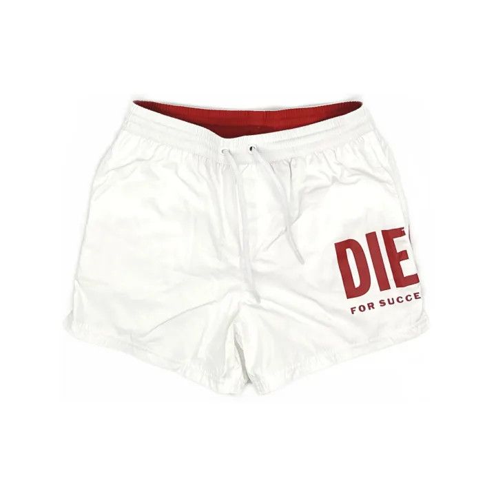Diesel Diesel White Drawstring Beach Shorts for Men 0079 Size US 26 / EU 42 - 2 Thumbnail