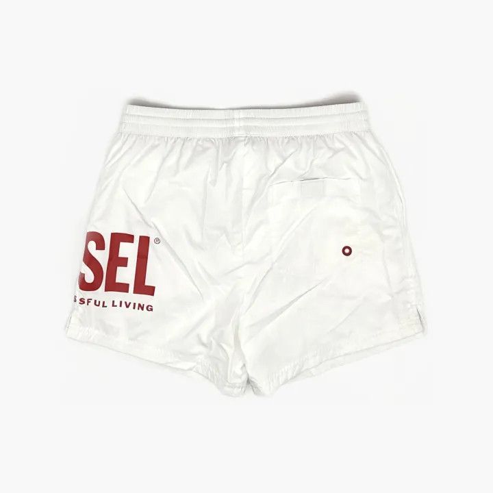 Diesel Diesel White Drawstring Beach Shorts for Men 0079 Size US 26 / EU 42 - 3 Thumbnail