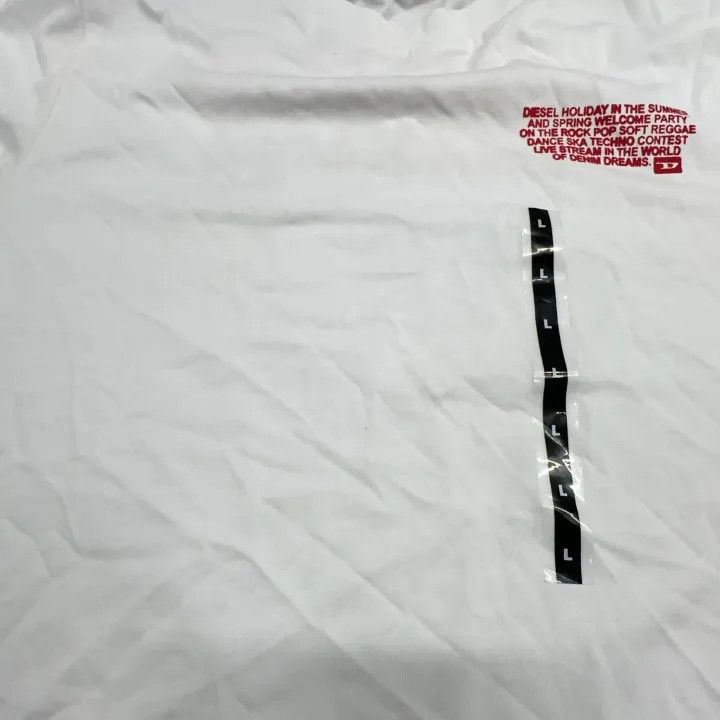 Diesel Diesel White Logo Print Short Sleeve T-Shirt 0079 Size US L / EU 52-54 / 3 - 9 Thumbnail