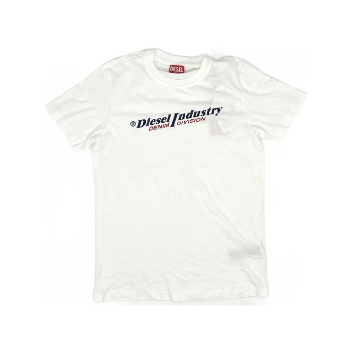 Diesel Diesel Short Sleeve Printed White T-Shirt 0079 Size US M / EU 48-50 / 2 - 2 Thumbnail