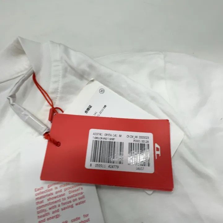 Diesel Diesel Short Sleeve Printed White T-Shirt 0079 Size US M / EU 48-50 / 2 - 5 Thumbnail