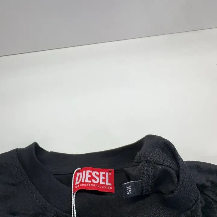 Diesel Diesel Black Logo Print Short Sleeve T-Shirt 0079 Size US XS / EU 42 / 0 - 4 Thumbnail
