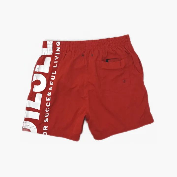 Diesel Diesel Red Quick-Dry Letter Print Beach Shorts 0079 Size US 36 / EU 52 - 3 Thumbnail