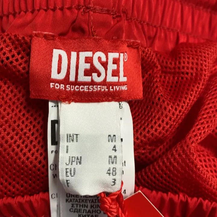 Diesel Diesel Red Quick-Dry Letter Print Beach Shorts 0079 Size US 36 / EU 52 - 5 Thumbnail