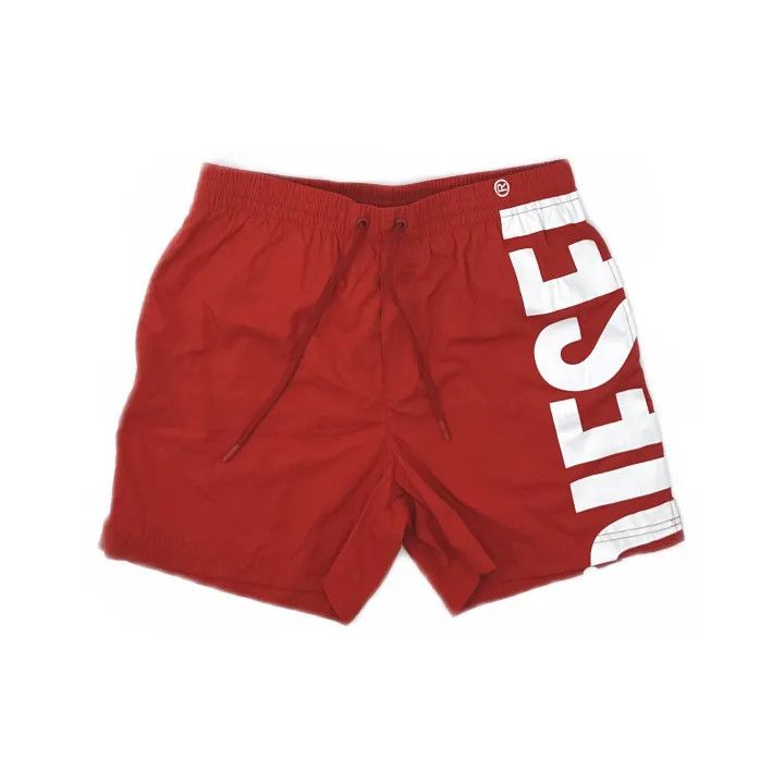 Diesel Diesel Red Quick-Dry Letter Print Beach Shorts 0079 Size US 36 / EU 52 - 2 Thumbnail