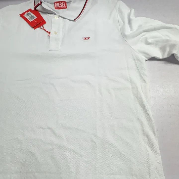 Diesel Diesel SS23 White Long Sleeve Polo Shirt 0079 Size US XXL / EU 58 / 5 - 8 Thumbnail