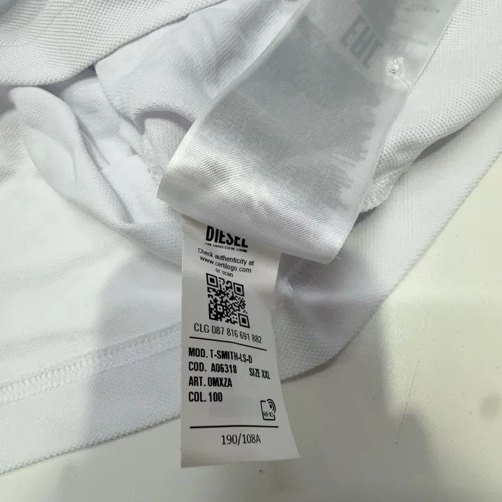 Diesel Diesel SS23 Long Sleeve Polo Shirt for Men 0079 Size US XXL / EU 58 / 5 - 6 Thumbnail