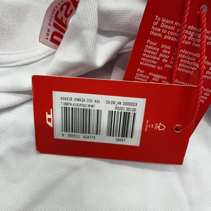 Diesel Diesel Long Sleeve Polo Shirt for Men 0079 Size US XXL / EU 58 / 5 - 5 Thumbnail