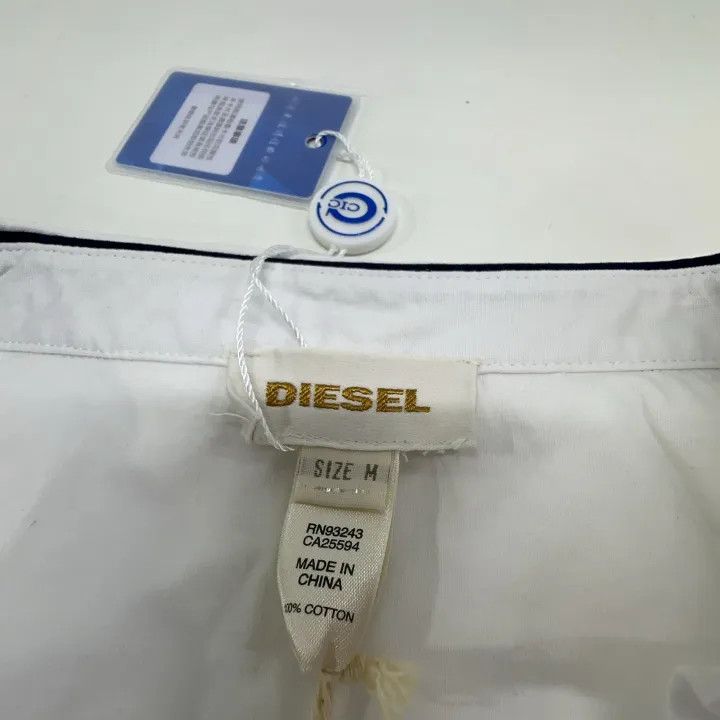 Diesel Diesel Casual White Short Sleeve Shirt 0079 Size US M / EU 48-50 / 2 - 6 Thumbnail