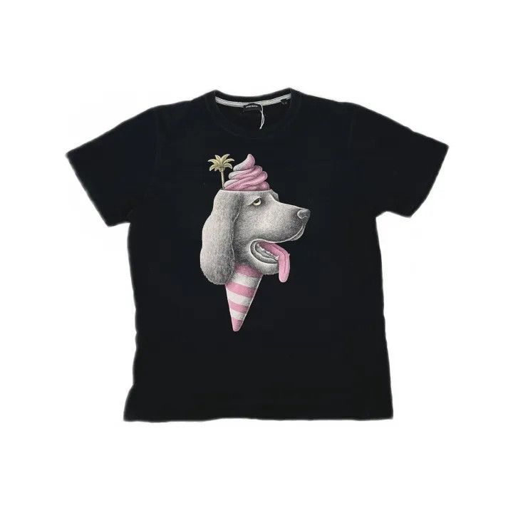Diesel Diesel Black Casual Graphic T-Shirt 0079 Size US M / EU 48-50 / 2 - 2 Thumbnail