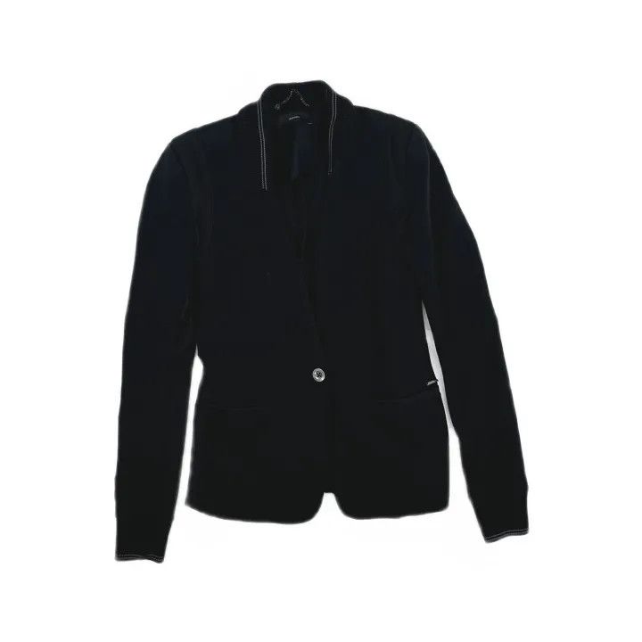 Diesel Diesel Black Buttoned Long Sleeve Blazer 0079 Size US XXS / EU 40 - 2 Thumbnail