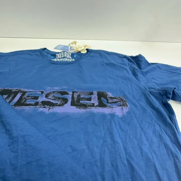 Diesel Diesel Casual Blue Graphic Short Sleeve Tee 0079 Size US M / EU 48-50 / 2 - 8 Thumbnail