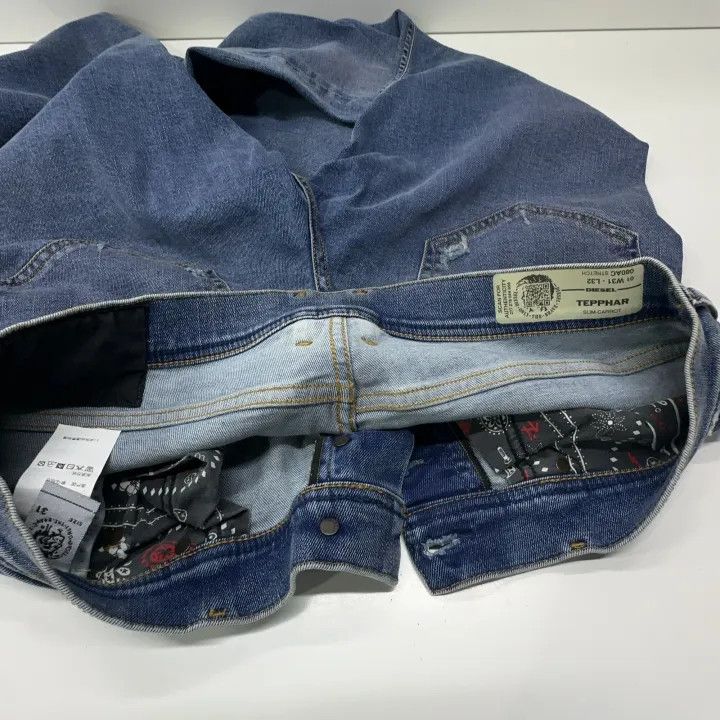 Diesel Diesel Casual Fashion Ripped Denim Pants 0079 Size US 31 - 7 Thumbnail