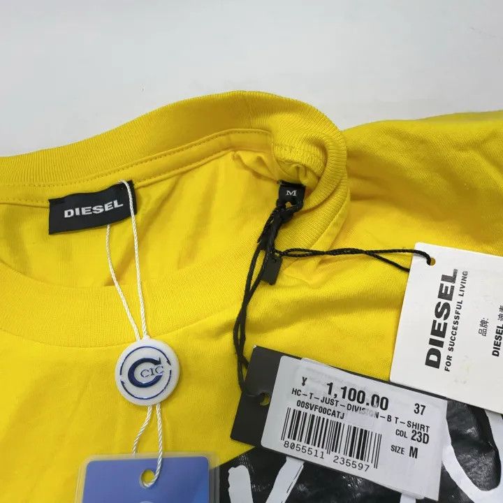 Diesel Diesel Casual Yellow Graphic T-Shirt 0079 Size US M / EU 48-50 / 2 - 4 Thumbnail