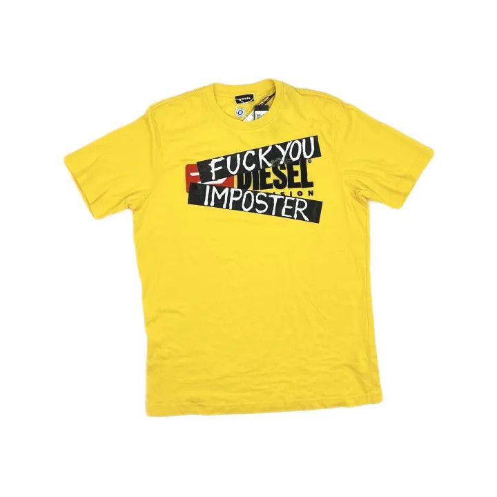 Diesel Diesel Yellow Graphic Short Sleeve Tee 0079 Size US M / EU 48-50 / 2 - 2 Thumbnail