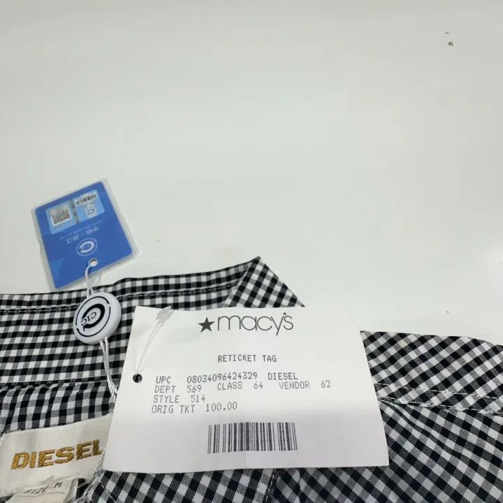 Diesel Diesel Casual Checkered Short Sleeve Shirt 0079 Size US M / EU 48-50 / 2 - 4 Thumbnail