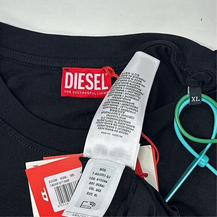 Diesel Diesel Men's Graphic Print Short Sleeve T-Shirt 0079 Size US XL / EU 56 / 4 - 3 Thumbnail