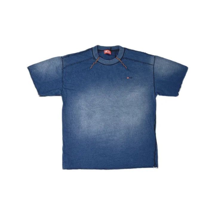 Diesel Diesel Relaxed Fit Blue T-Shirt for Men 0079 Size US M / EU 48-50 / 2 - 2 Thumbnail
