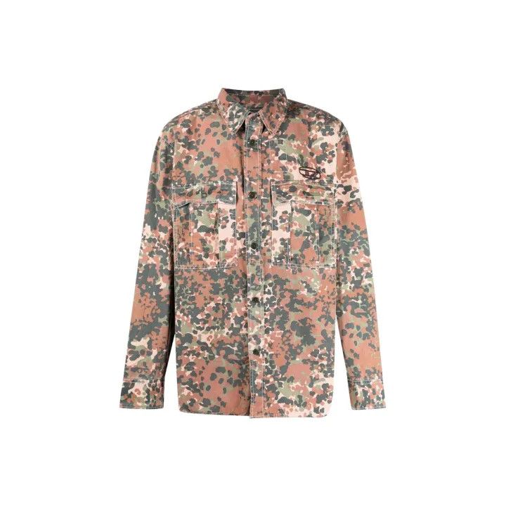 Diesel Diesel Camouflage Logo Long Sleeve Shirt for Men 0079 Size US L / EU 52-54 / 3 - 2 Thumbnail