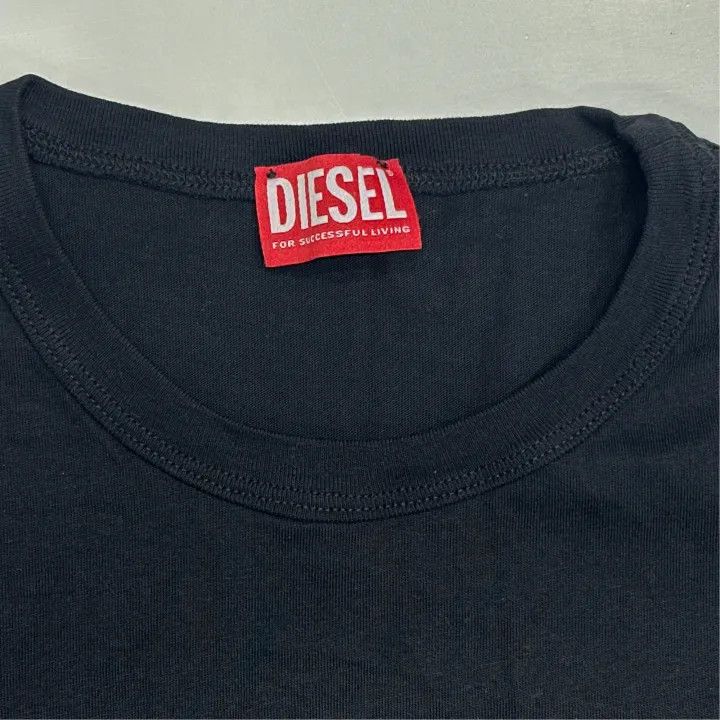Diesel Diesel SS25 Oval-D Metal Logo Black T-shirt 0079 Size US XXL / EU 58 / 5 - 2 Thumbnail