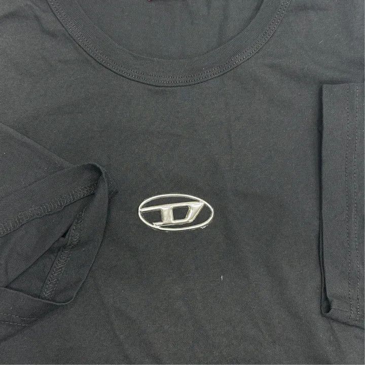 Diesel Diesel SS25 Oval-D Metal Logo Black T-shirt 0079 Size US XXL / EU 58 / 5 - 5 Thumbnail