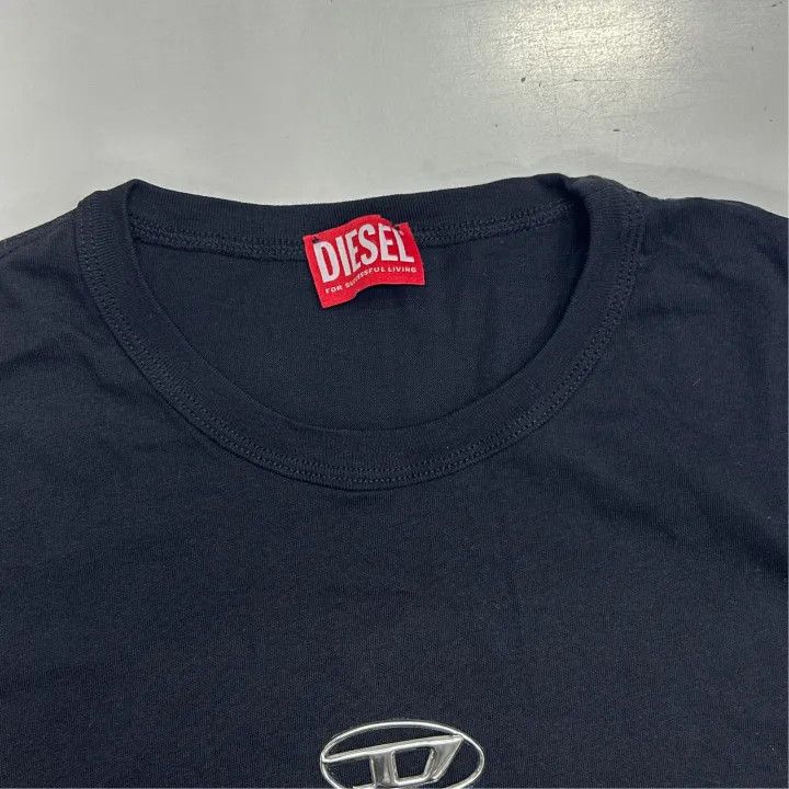 Diesel Diesel SS25 Oval-D Metal Logo Black T-shirt 0079 Size US XXL / EU 58 / 5 - 4 Thumbnail