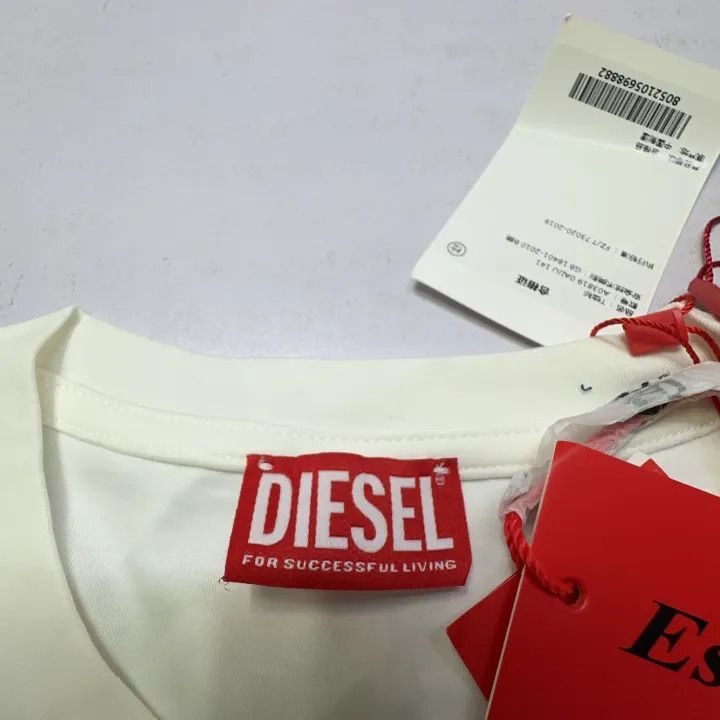 Diesel Diesel White Logo Print Short Sleeve T-Shirt 0079 Size US M / EU 48-50 / 2 - 5 Thumbnail