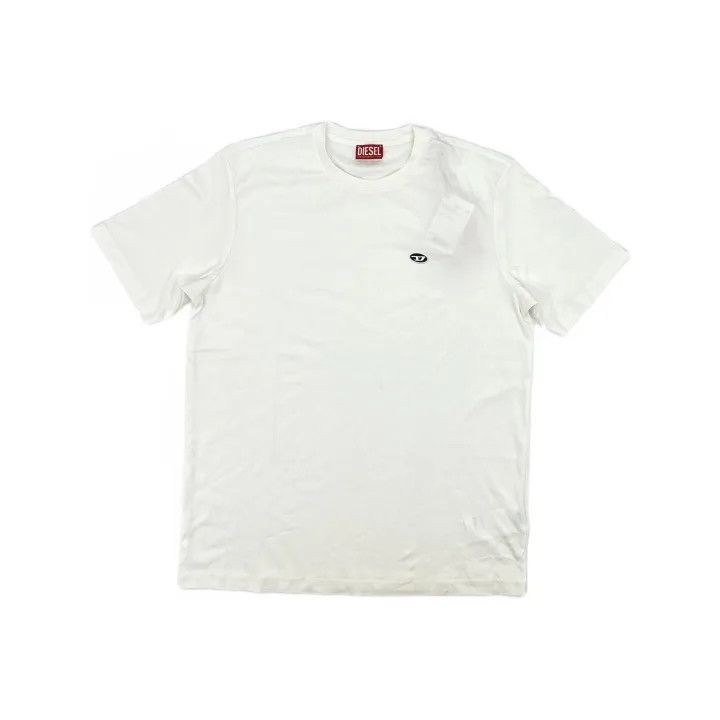 Diesel Diesel White Logo Print Short Sleeve T-Shirt 0079 Size US M / EU 48-50 / 2 - 2 Thumbnail