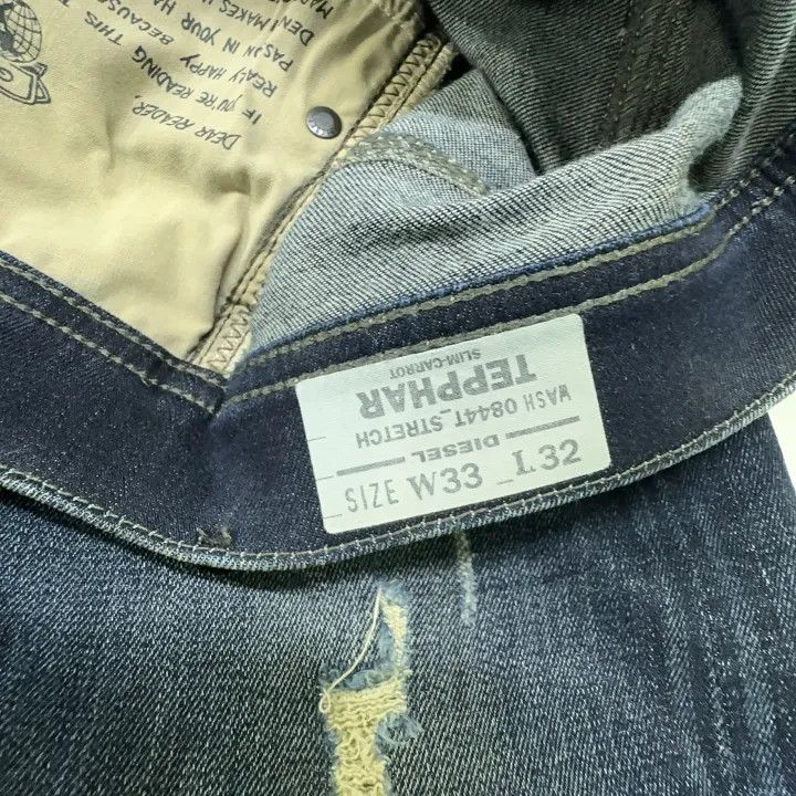 Diesel Diesel Casual Fashionable Blue Jeans 0079 Size US 33 - 4 Thumbnail