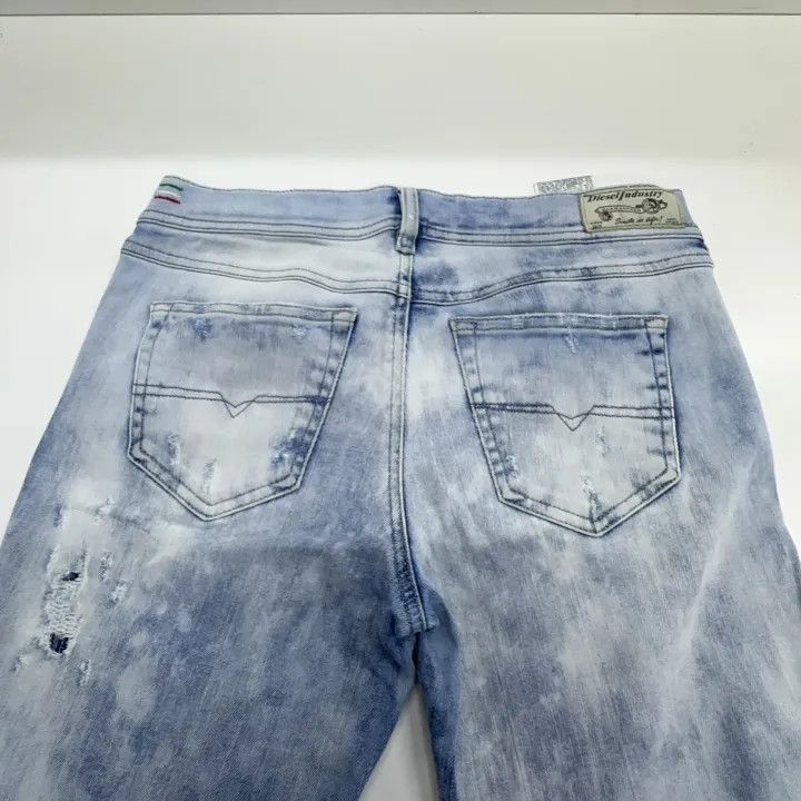 Diesel Diesel Distressed Slim Fit Denim Jeans 0079 Size US 28 / EU 44 - 6 Thumbnail