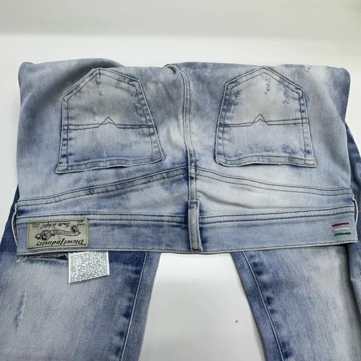 Diesel Diesel Distressed Slim Fit Denim Jeans 0079 Size US 28 / EU 44 - 2 Thumbnail