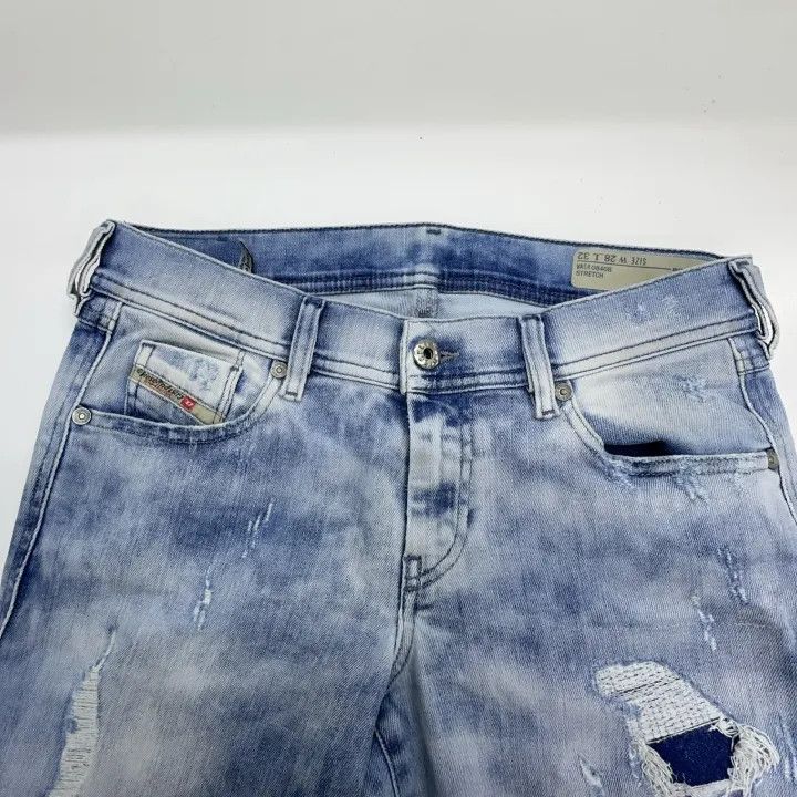 Diesel Diesel Distressed Slim Fit Denim Jeans 0079 Size US 28 / EU 44 - 4 Thumbnail