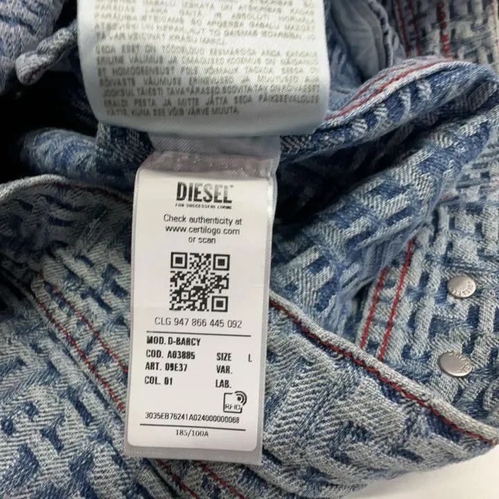 Diesel Diesel Blue Denim Jacket for Men 0079 Size US L / EU 52-54 / 3 - 5 Thumbnail