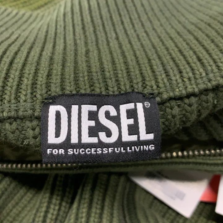 Diesel Diesel Military Green Zip Knit Sweater 0079 Size US XS / EU 42 / 0 - 5 Thumbnail