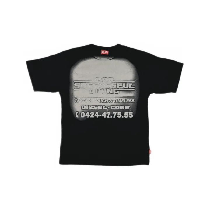 Diesel Diesel Black Graphic Print Short Sleeve T-Shirt 0079 Size US S / EU 44-46 / 1 - 2 Thumbnail