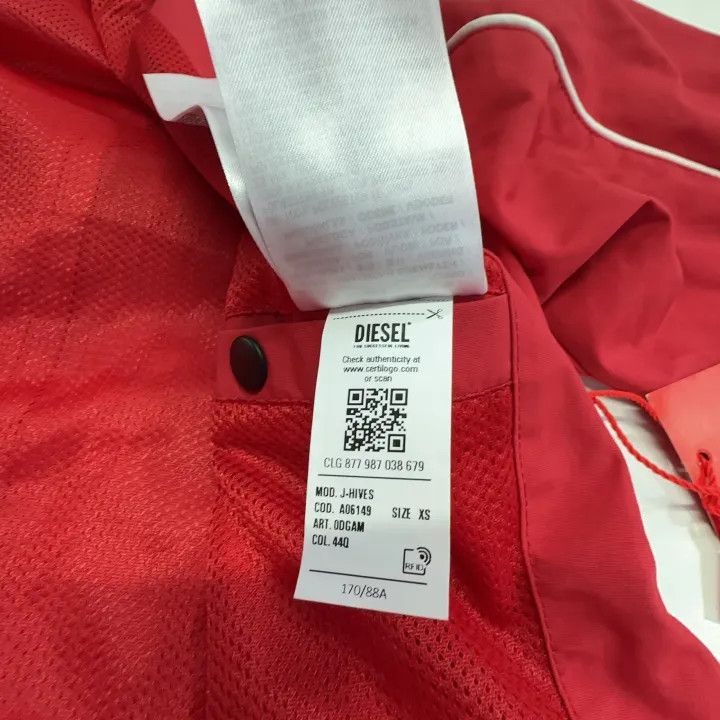 Diesel Diesel FW22 Red Zip-Up Hooded Jacket 0079 Size US S / EU 44-46 / 1 - 7 Thumbnail
