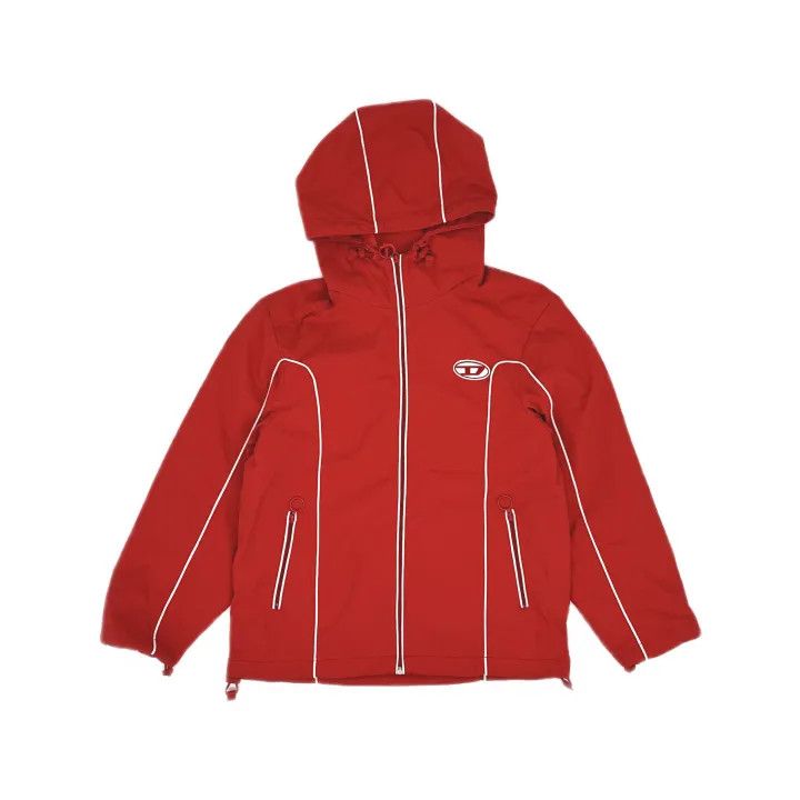 Diesel Diesel FW22 Red Zip-Up Hooded Jacket 0079 Size US S / EU 44-46 / 1 - 2 Thumbnail