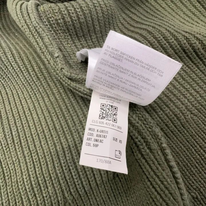 Diesel Diesel Military Green Knit Zip-Up Sweater 0079 Size US XS / EU 42 / 0 - 5 Thumbnail