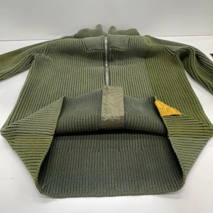 Diesel Diesel Military Green Knit Zip-Up Sweater 0079 Size US XS / EU 42 / 0 - 8 Thumbnail