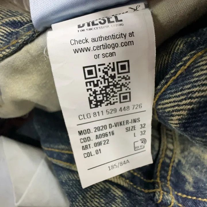 Diesel Diesel SS23 Men's Bleached Straight Pants 0079 Size US 32 / EU 48 - 5 Thumbnail