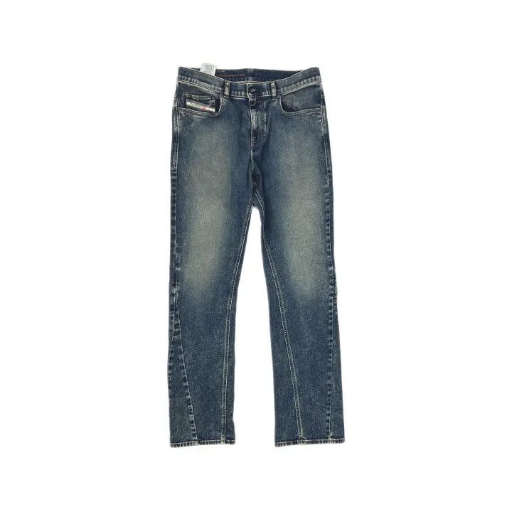 Diesel Diesel Blue Flared Distressed Denim Pants 0079 Size US 33 - 2 Thumbnail