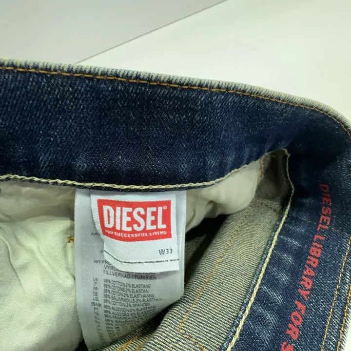 Diesel Diesel Blue Flared Distressed Denim Pants 0079 Size US 33 - 4 Thumbnail