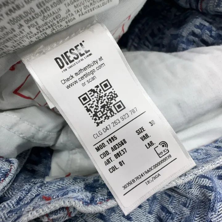 Diesel Diesel FW22 Large Pattern Denim Pants 0079 Size US 30 / EU 46 - 5 Thumbnail