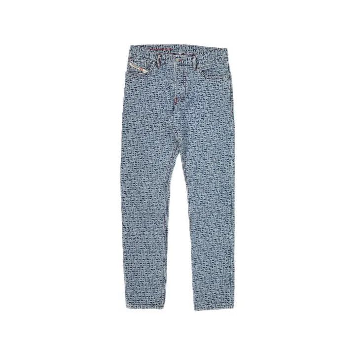 Diesel Diesel FW22 Large Pattern Denim Pants 0079 Size US 30 / EU 46 - 2 Thumbnail