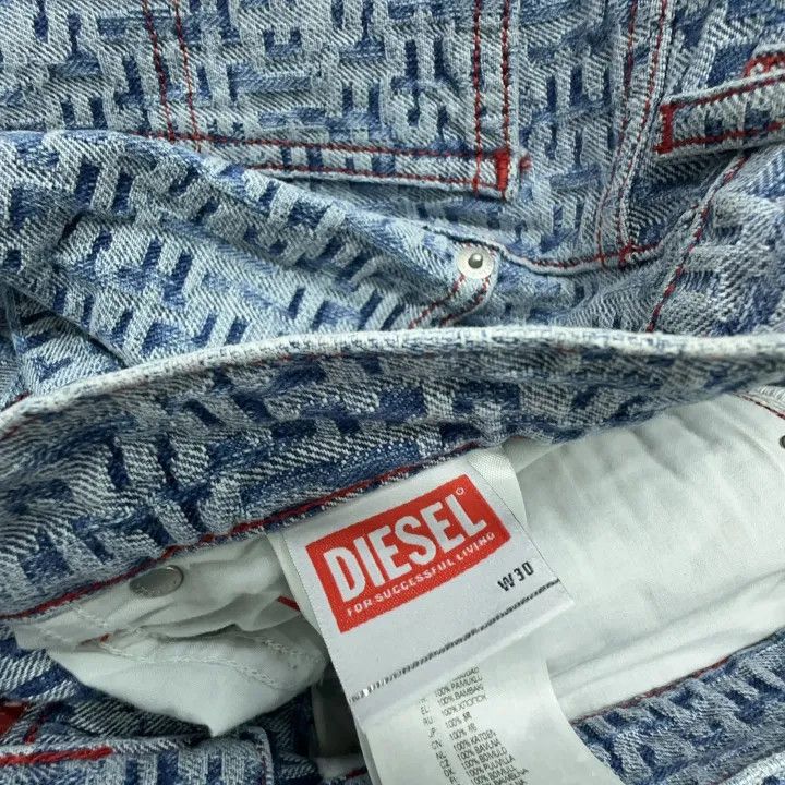 Diesel Diesel FW22 Large Pattern Denim Pants 0079 Size US 30 / EU 46 - 4 Thumbnail