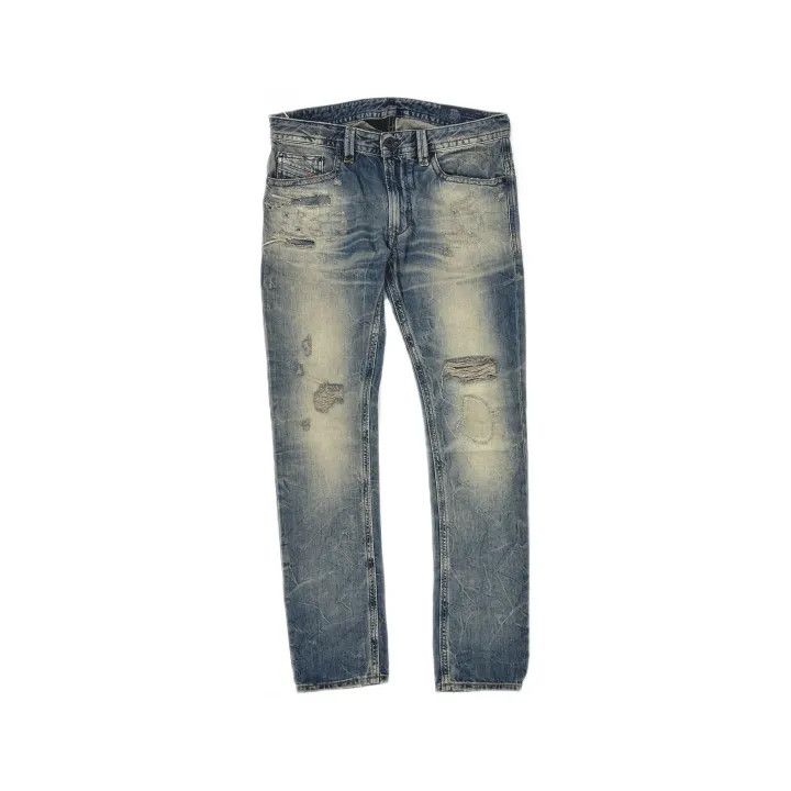 Diesel Diesel Blue Distressed Casual Denim Pants 0079 Size US 31 - 2 Thumbnail