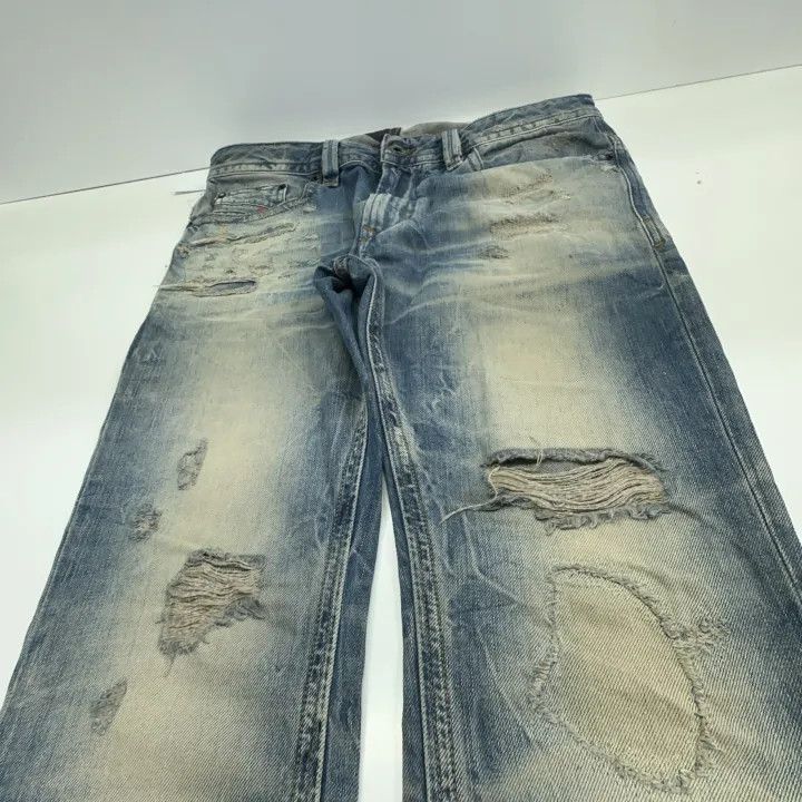 Diesel Diesel Blue Distressed Casual Denim Pants 0079 Size US 31 - 11 Thumbnail