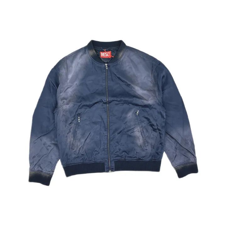 Diesel Diesel Blue Zip Baseball Collar Jacket 0079 Size US XXL / EU 58 / 5 - 2 Thumbnail