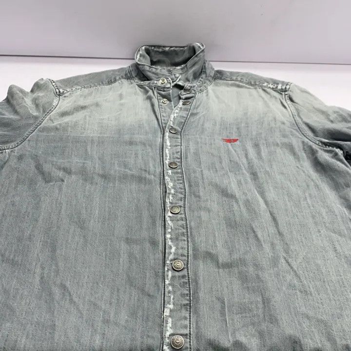 Diesel Diesel SS23 Embroidered Logo Long Sleeve Shirt 0079 Size US S / EU 44-46 / 1 - 11 Thumbnail